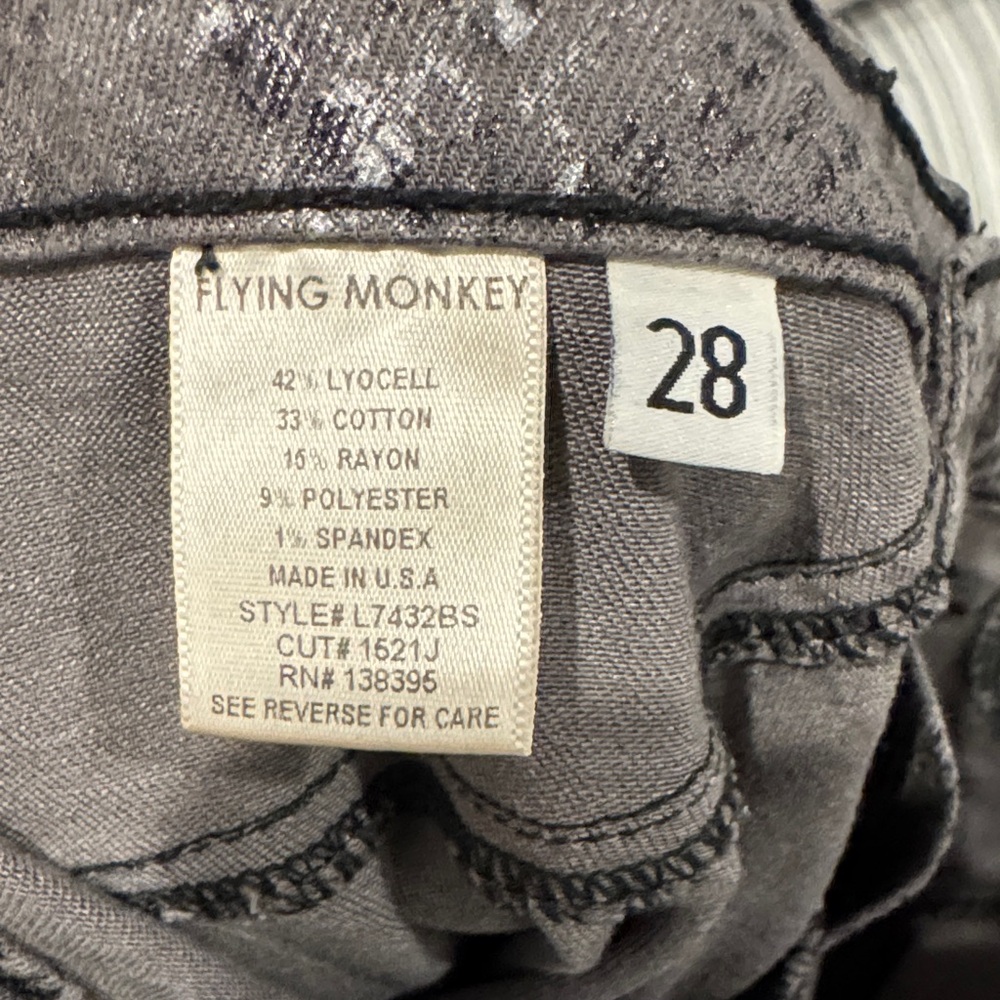 Flying Monkey Nwot Snake Metallic Patterned Skinn… - image 7